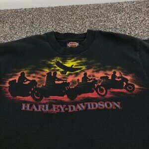 Vintage 90s Harley Davidson Shirt Wilmington Delaware USA Made Mens Large